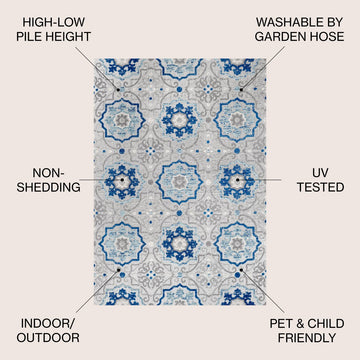 Mediterranean Medallion Indoor/outdoor Area Rug